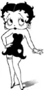 black and white Betty Boop