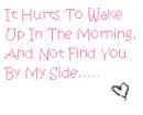 it hurts....