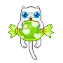 cat with sweet