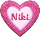 Niki-glitter heart