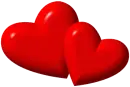 2 FLASHING HEARTS