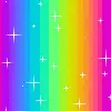 rainbow glitter...