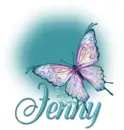 Butterfly Bling Teal Jenny