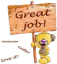 Great job, cute, awesome, love it!!