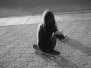 sad skater girl