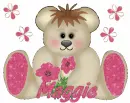 White bear with Maggie name