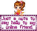 Girl writing greetings
