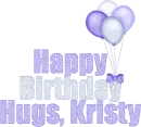 happy birthday hugs kristy