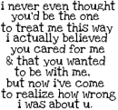 I Was Wrong About You