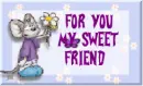 MOUSE HOLDING FLOWERS