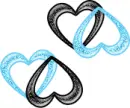Blue/Black Hearts