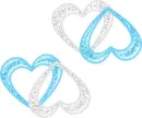 Blue/Silver Hearts