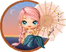 mermaid with umbrella
