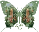 green glitter girl butterfly katie