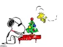 snoopy with piano