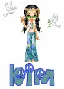 Kim-hippie doll