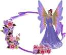 Oval Frame Floral Purplefairy