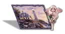 Slanted Pink RoseFairy Tag