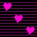 Pink Hearts n Stripes Tile