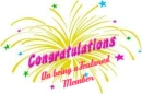 Congratulations on being a "Featured Member"