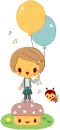 HOTCHOCO GIRL WITH BALLOONS