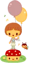 HOTCHOCO GIRL WITH BALLOONS