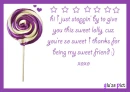 purple sweet lollipop