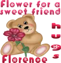 flower 4 a sweet friend - bear with a flower