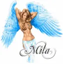 flashing angel name-Mila