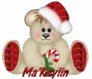 Christmas bear with MaKaylin name