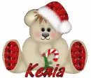 Christmas bear with Kenia name