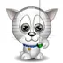 kitty playing with ball