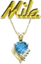 diamond neclace gold name-Mila