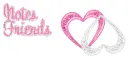 Pink/Silver Hearts