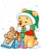 pooh an christmas bear