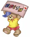 Mail bear with Edith name