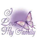 Family Butterfly Bling Purple