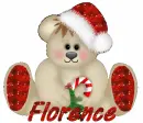 Christmas bear with Florence name