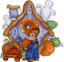Teddy Bear Haunted Birdhouse