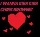 I WANNA KISS KISS CHRIS BROWN RED/PURPLE