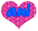 Pink glitter heart