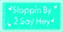 Stoppin By To Say Hey