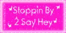 Stoppin By To Say Hey