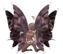 Pink Fairy Butterfly Kneeling