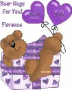 Bear in Purple with Florence name
