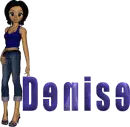 Denise - toon in blue top