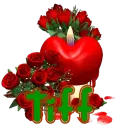 Tiff - heartshaped candle n red roses
