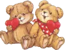 Bears holding hands