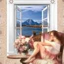 Lady Relaxing by the Window