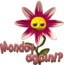 Monday again - flower toon